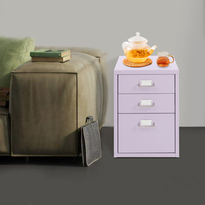 Cold-Rolled Steel Mobile Filing Cabinet With 3 Drawers For Home And Office by Ebern Designs