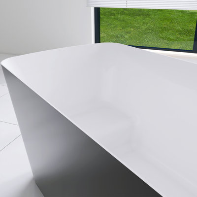 47'' Acrylic Freestanding Soaking Bathtub With Seat