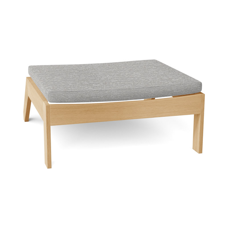 Repose-pieds Ashir, Pas de soudure, Teck naturel, Caramel tweed
