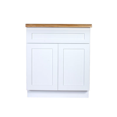 Base de meuble-lavabo 30 po avec comptoir et lavabo, vernis UV enduit