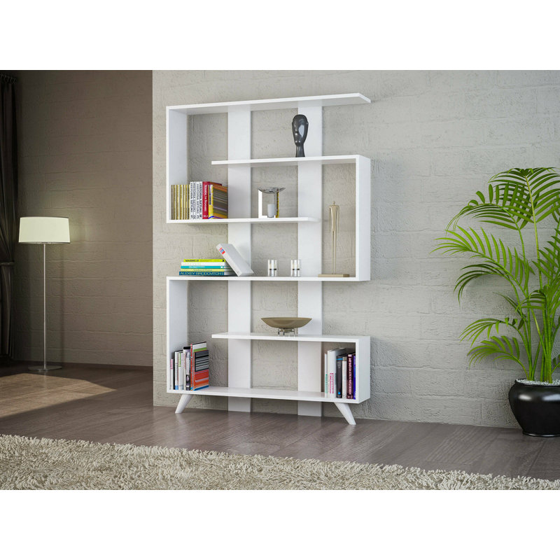 Yvette 162cm H x 120cm W Bookcase, White