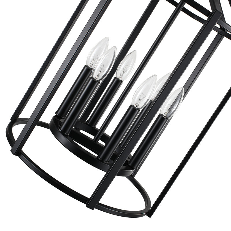 6-Light Dimmable Lantern  Chandelier