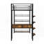 Lit mezzanine simple avec bureau et tablettes - aucun sommier nécessaire, robuste pour la longévité