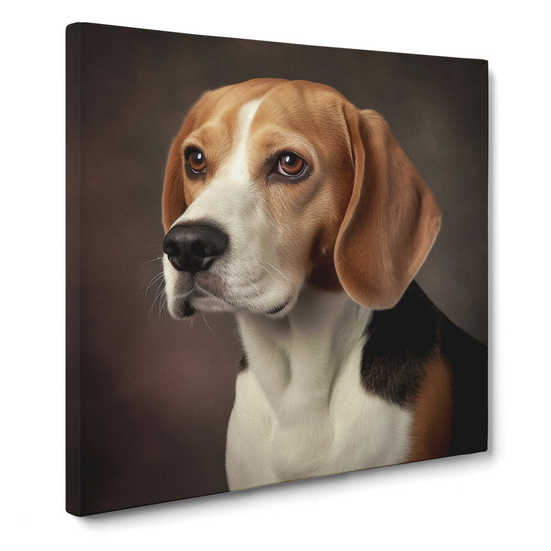 Beagle Photograph - Print, 50cm H x 50cm W x 3cm D