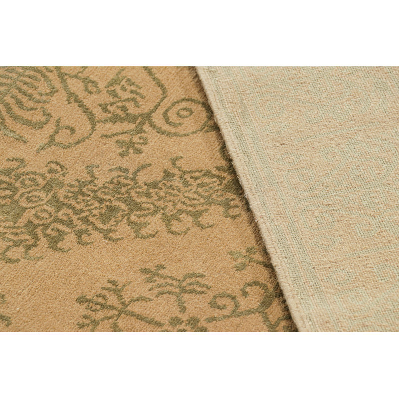 Rug & Kilim’S European Style Rug In Gold With Floral Medallions “Catana”
