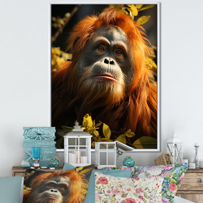 Orang-outan des singes dans la jungle ensoleillée