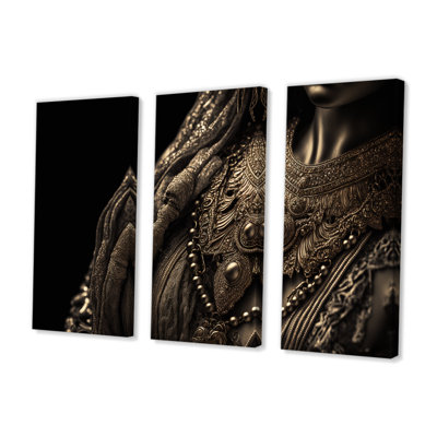 Portrait of a Boho Chic Woman V - 3 pièces sur toile