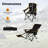 Goplus 2 Pcs Folding Camping Chair With Footrest Adjustable Backrest Padded Cushion