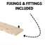 Chunky Shelf Kit, 'L' Metal Bracket, Pre-Sanded or Waxed-736223572-736223575