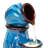 29" Ceramic Outdoor Water Fountain with Dynamic Wavy-Texture, Weather-Resistant Teal Blue Glaze-1406449472