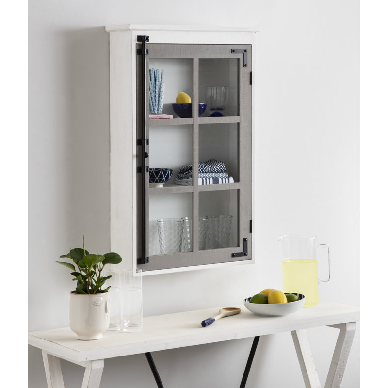 Tablette murale Argiri, Blanc / gris