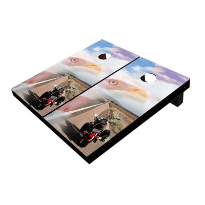 2' X 3' Biker With Eagle Cornhole Boards