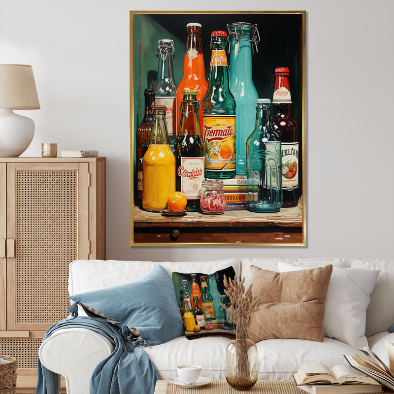 «Darvi Pop Art 1950S Soda Emotion II», reproduction, H 20 po x l 12 po x P 1 po, Cadre flottant doré