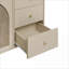 Armoires | Armoire de rangement 2 portes, 3 tiroirs, rangement réglable, rotin d'ingénierie | Scandinave | Panneau de particules et panneau de fibres à densité moyenne