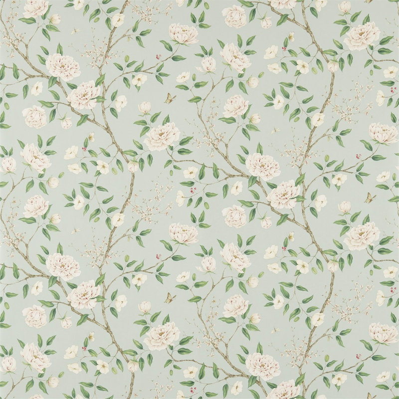 Romey's Garden Wallpaper, Sea Green