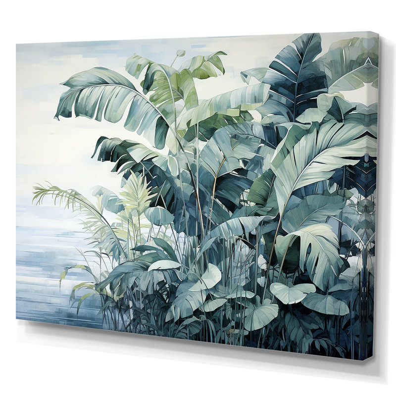 Downe - art mural côtier tropical, Toile tendue, H 16 po x l 32 po x P 1 po