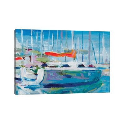 Marina Sailboats 1 Piece Wrapped Canvas Painting