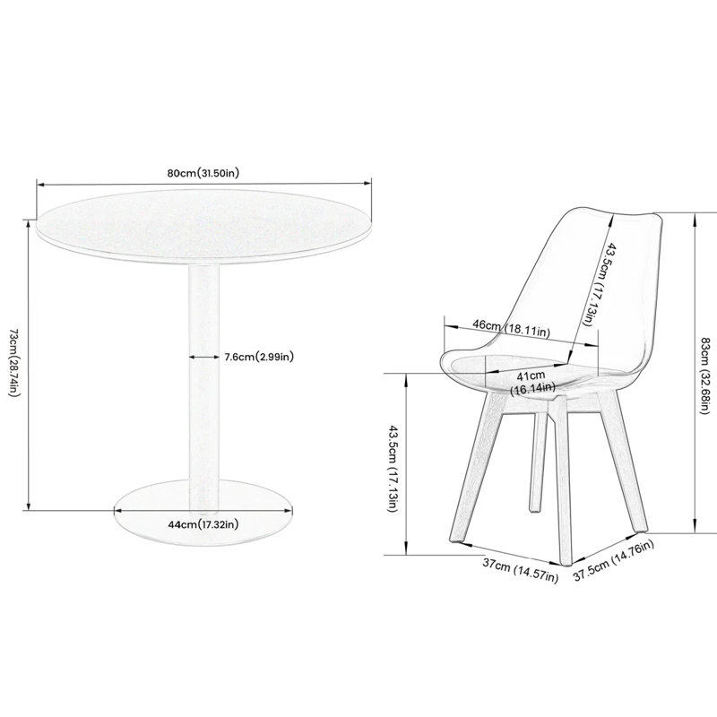 Ensemble de table de salle à manger moderne pour 4 personnes, ensemble de table et chaises pour petits espaces pour cuisines élégantes, salons et petits appartements
