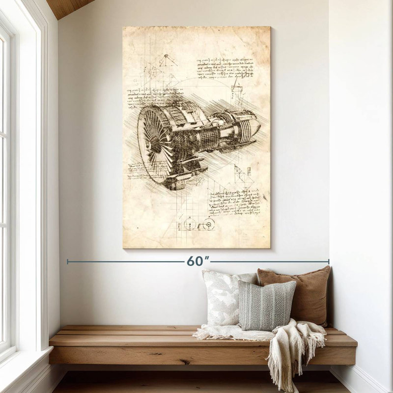 Laelle Jet Engine Sepia, 51" H x 34" W