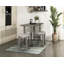 Ensemble de 2 tabourets à hauteur de comptoir gris clair avec siège rembourré en mousse et design industriel