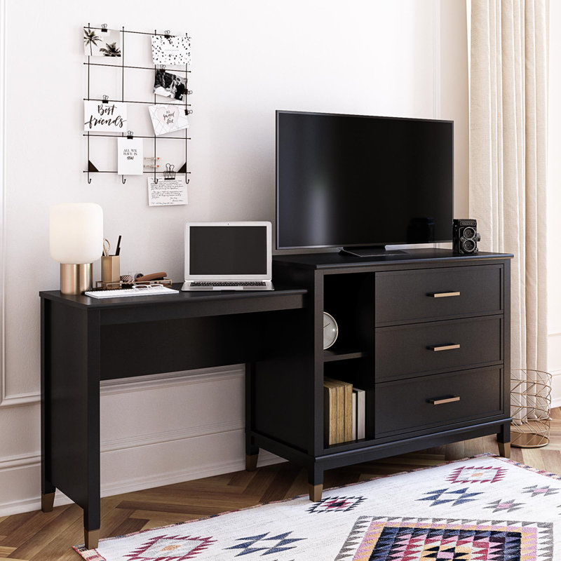 Tolland Secretary Desk, Black