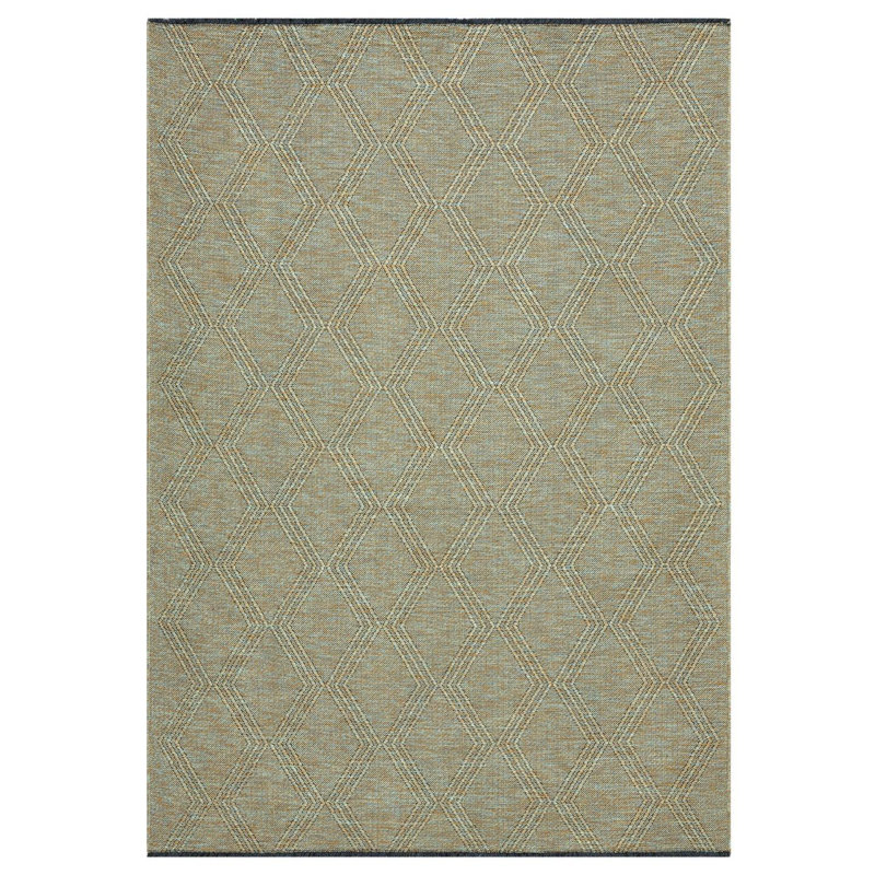 Modern Farmhouse Diamond Pattern Non-Slip Washable Rug, Rectangle 9' x 12'