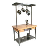 Cucina Grande Prep Table with Butcher Block Top