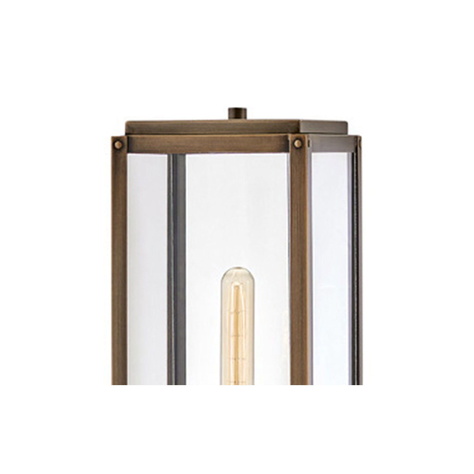Caliana Transparent Outdoor Lantern Head, Burnished Bronze, 18.5" H x 6" W x 6" D