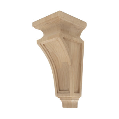 10-1/2 in x 4-7/8 in x 4-7/8 in Unfinished Medium Solid Mission Wood Corbel -  Architectural Products by Outwater L.L.C., 3P5.13.00133