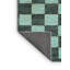 Tapis en laine / polyester à carreaux tissé à la machine en bleu / vert-1649316547