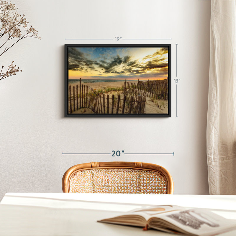 Long Island Beach Sunrise, reproduction sur toile, H 13 po x l 19 po