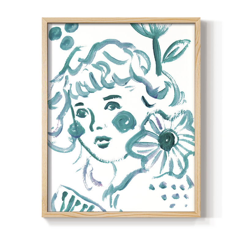 Budding Flower II Framed Print - Solid Wood, 21" H x 17" W