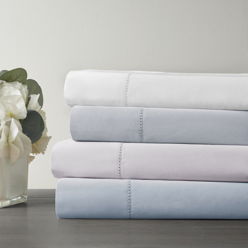  Ensemble de draps en coton de qualité égyptienne 500 fils, Grand, Blanc