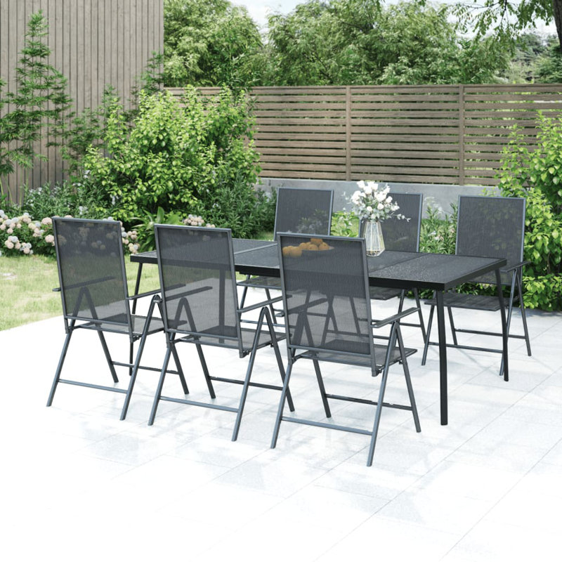 Afke 6 - Person Patio Dining Set with Rectangular Table