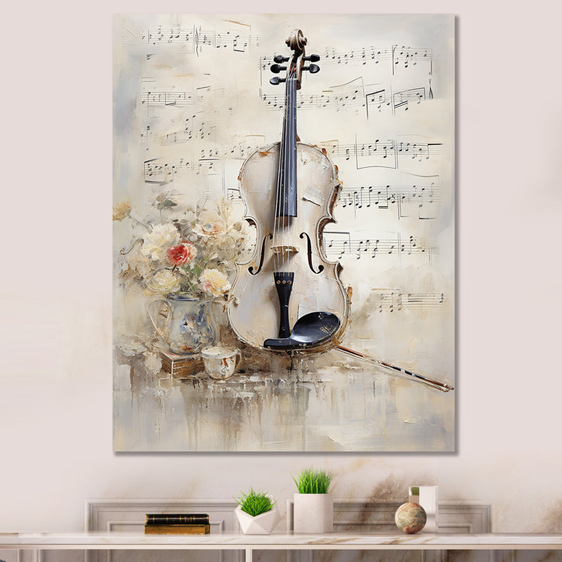 Clarinet Classique Timeless Taupe II sur toile, Toile tendue, 32" H x 16" W