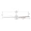  Ventilateur de plafond 60 pouces à 5 pales et moteur à courant continu avec tige, télécommande, sans lumière-345051485