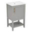 Meuble-lavabo moderne avec lavabo, armoire de salle de bain avec support de rangement et tablette ouverte