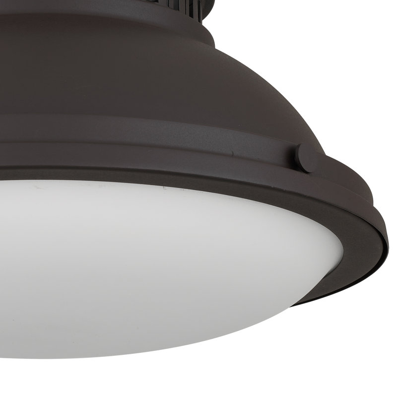 2-Light 14-in Dark Bronze Flush Mount