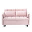 Lit en velours rose de 52 po 3 en 1, convertible avec option escamotable, indispensable pour le salon, rembourrage en éponge, pieds en métal / plastique, assemblage facile moderne, mobilier, dossier et siège, peu encombrant-1871650111