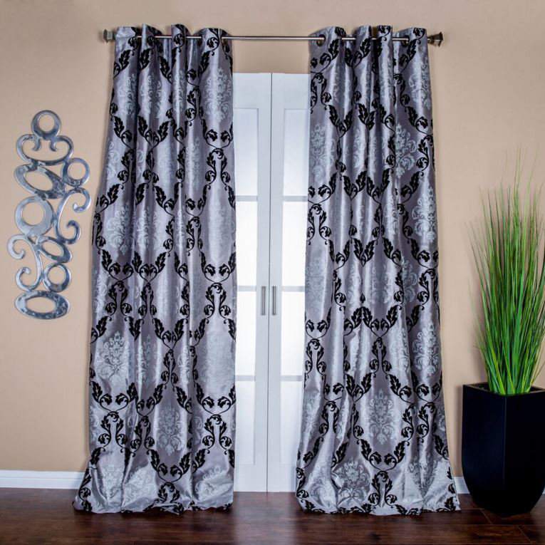 Danford Semi Sheer Curtain Single Panel, 54" W x 108" L, Silver