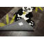 Tapis brun / noir / blanc / vert en coton / polyester touffeté à la main 3 pi x 5 pi Cairo