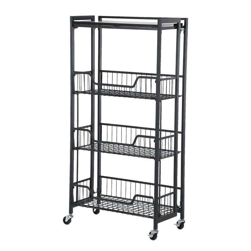 100.1cm H x 49.5cm W Utility Cart, Black