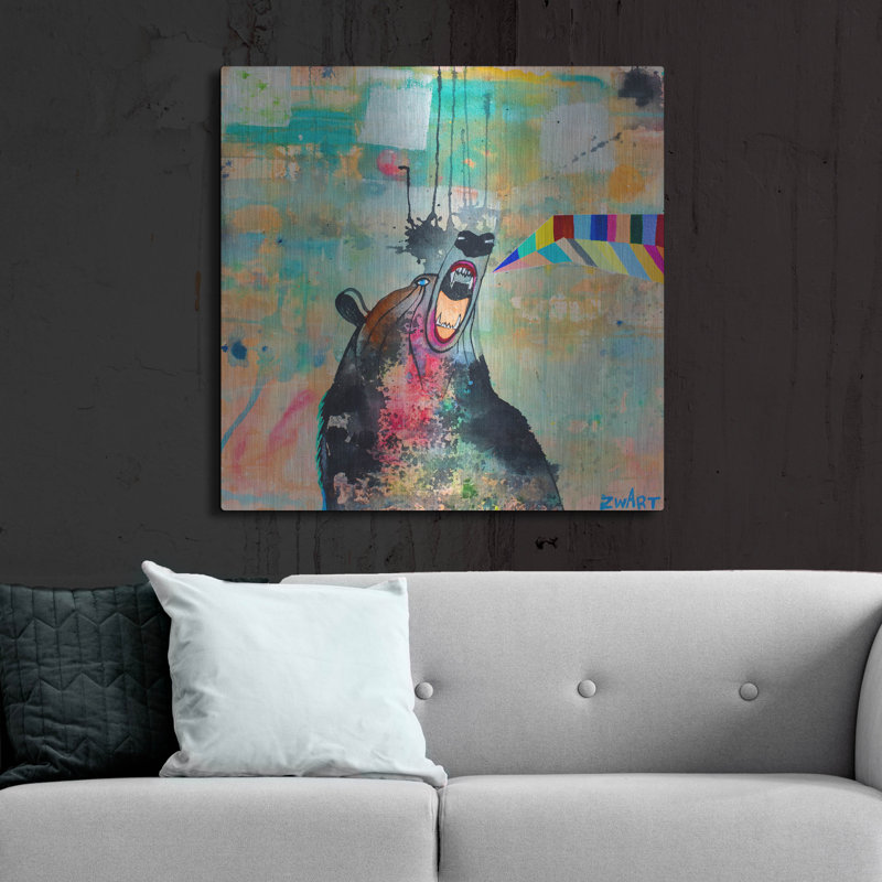 «Bear Spirit Scream» par Zwart, H 36 po x l 36 po