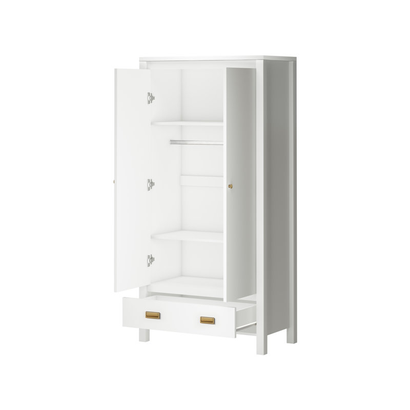 Alcocer 2 Door Wardrobe, White
