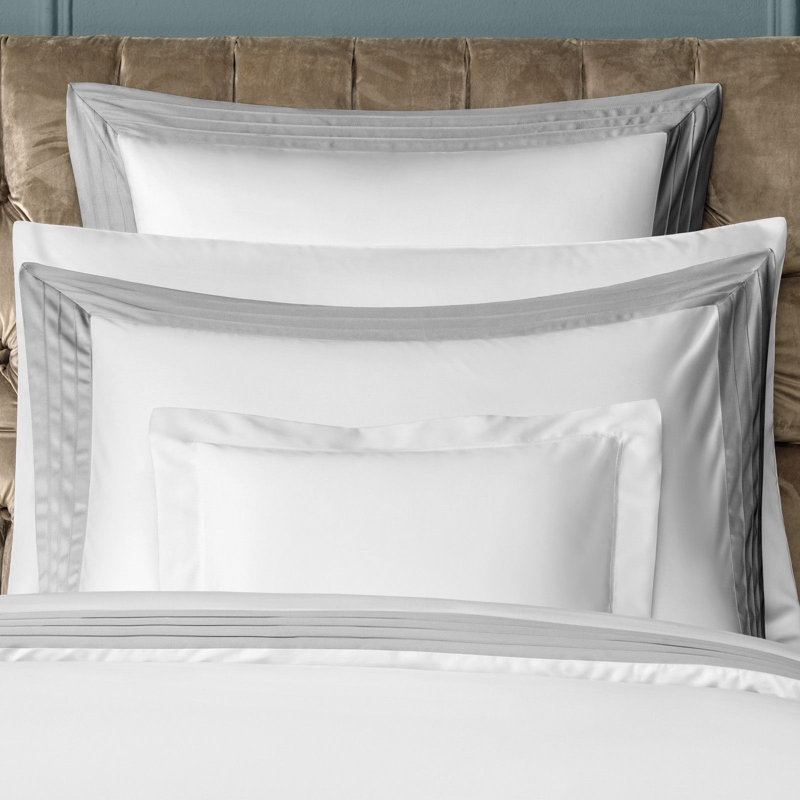 Eden Sham, Euro, White/Light Gray