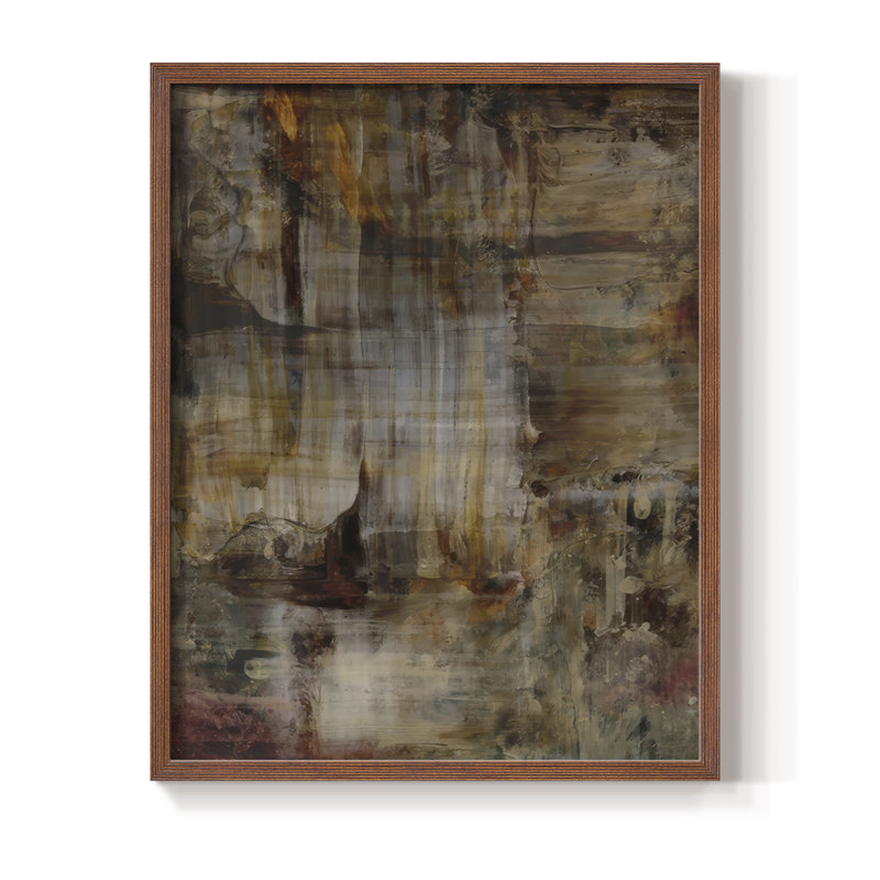 «Molten Patina I», reproduction encadrée - bois massif, H 11 po x l 9 po, Noyer