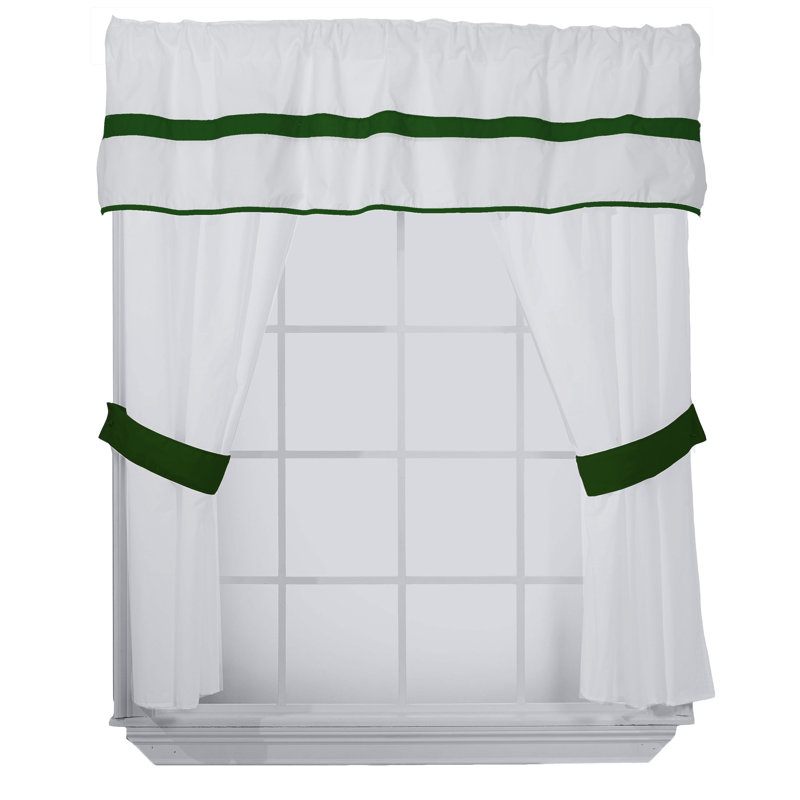 Cotton Blend Curtain/Drape, Green