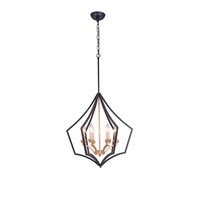 6 - Light Lantern Geometric Chandelier