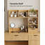 28.3”H*37"W Modern Wood Bookcase ,Desktop Organizer With Fluted Drawer, Versatile Multi-Shelf Storage Unit For Home Office