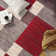 Allyne Geometric Red/Gray Non-Slip Rubberback Area Rug